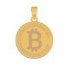آویز بیت کوین طلا برش لیزری