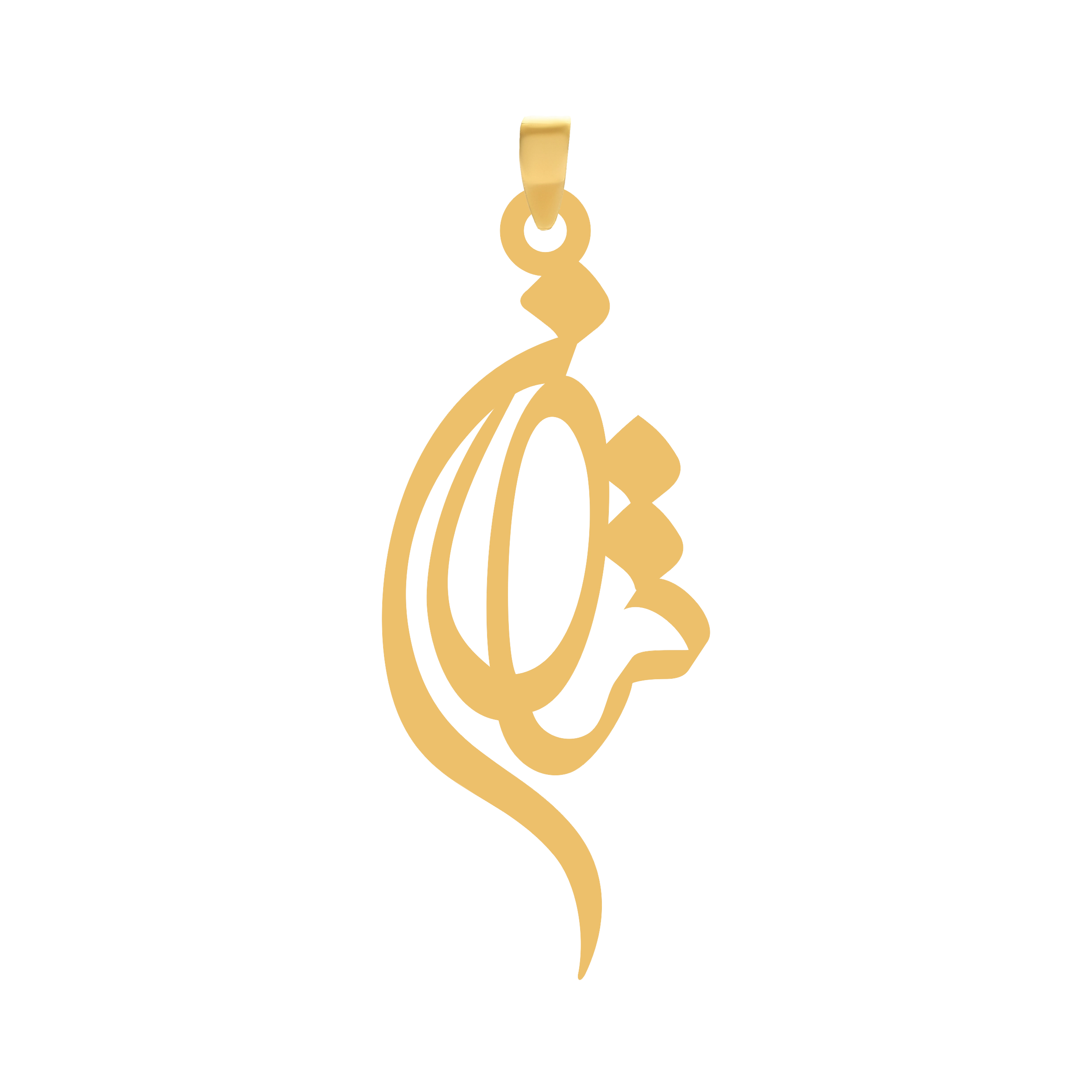 ترلان آویز گردنبند طلا ۱۸ عیار اسم ترلان