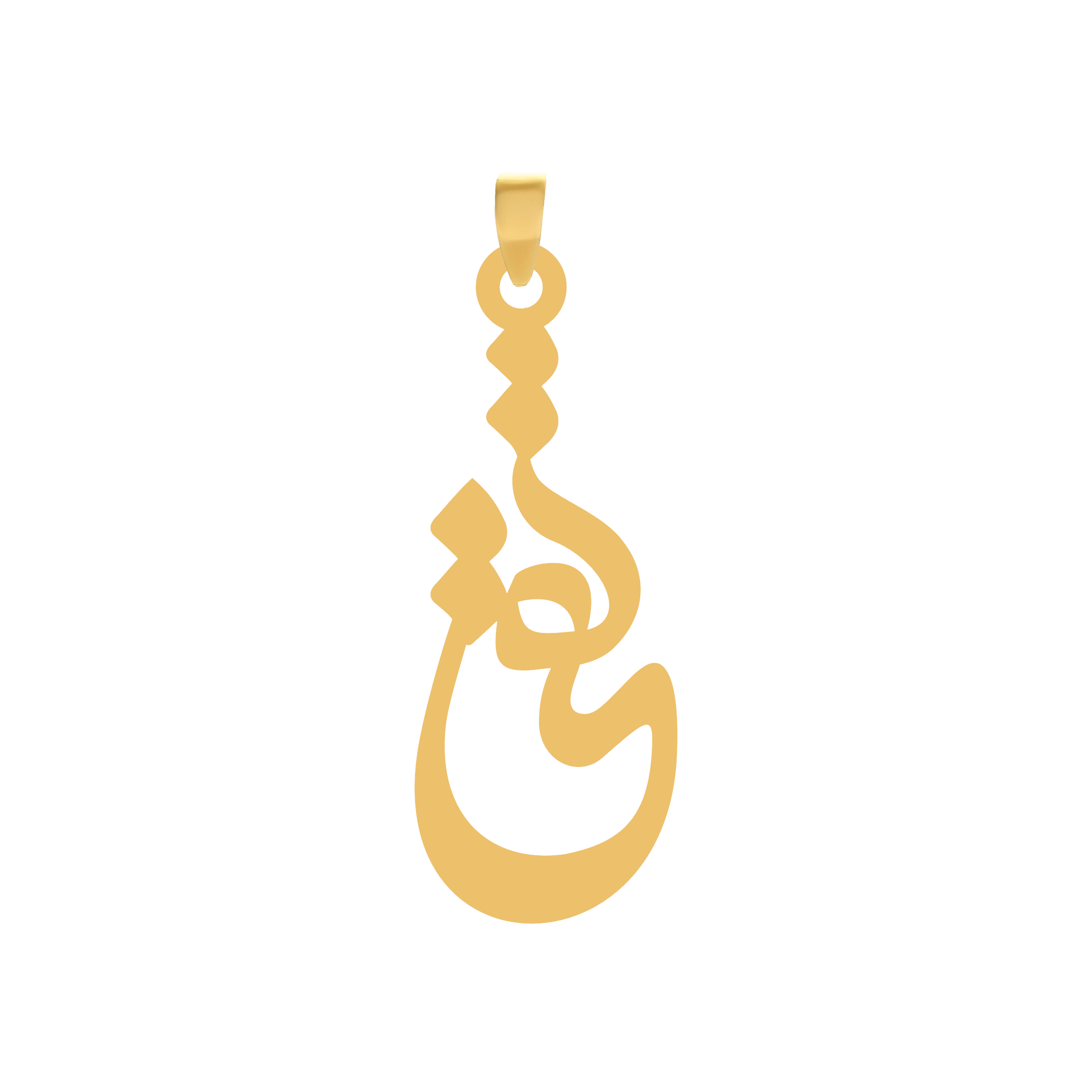 تقی آویز گردنبند طلا ۱۸ عیار اسم تقی