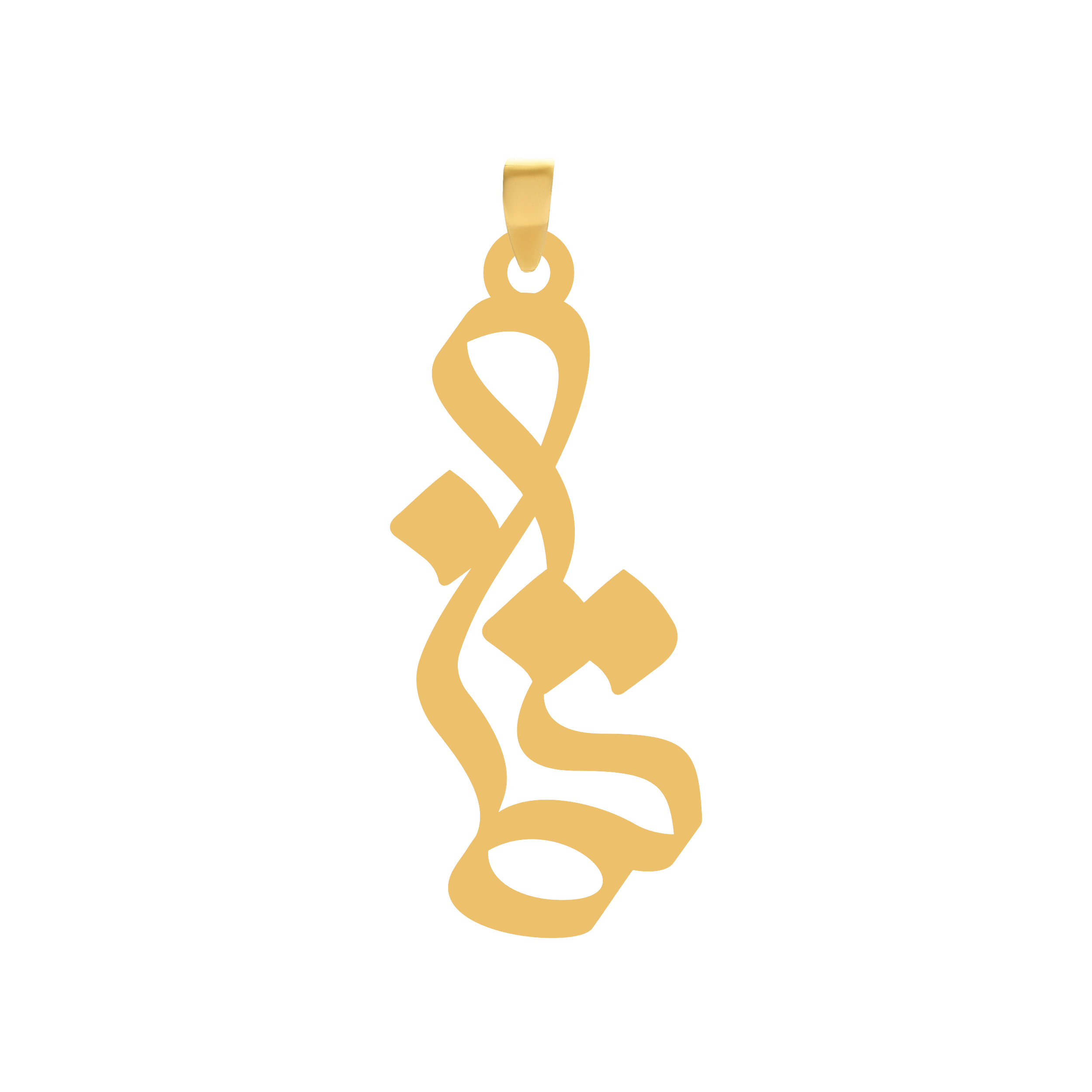 تمنا آویز گردنبند طلا ۱۸ عیار اسم تمنا