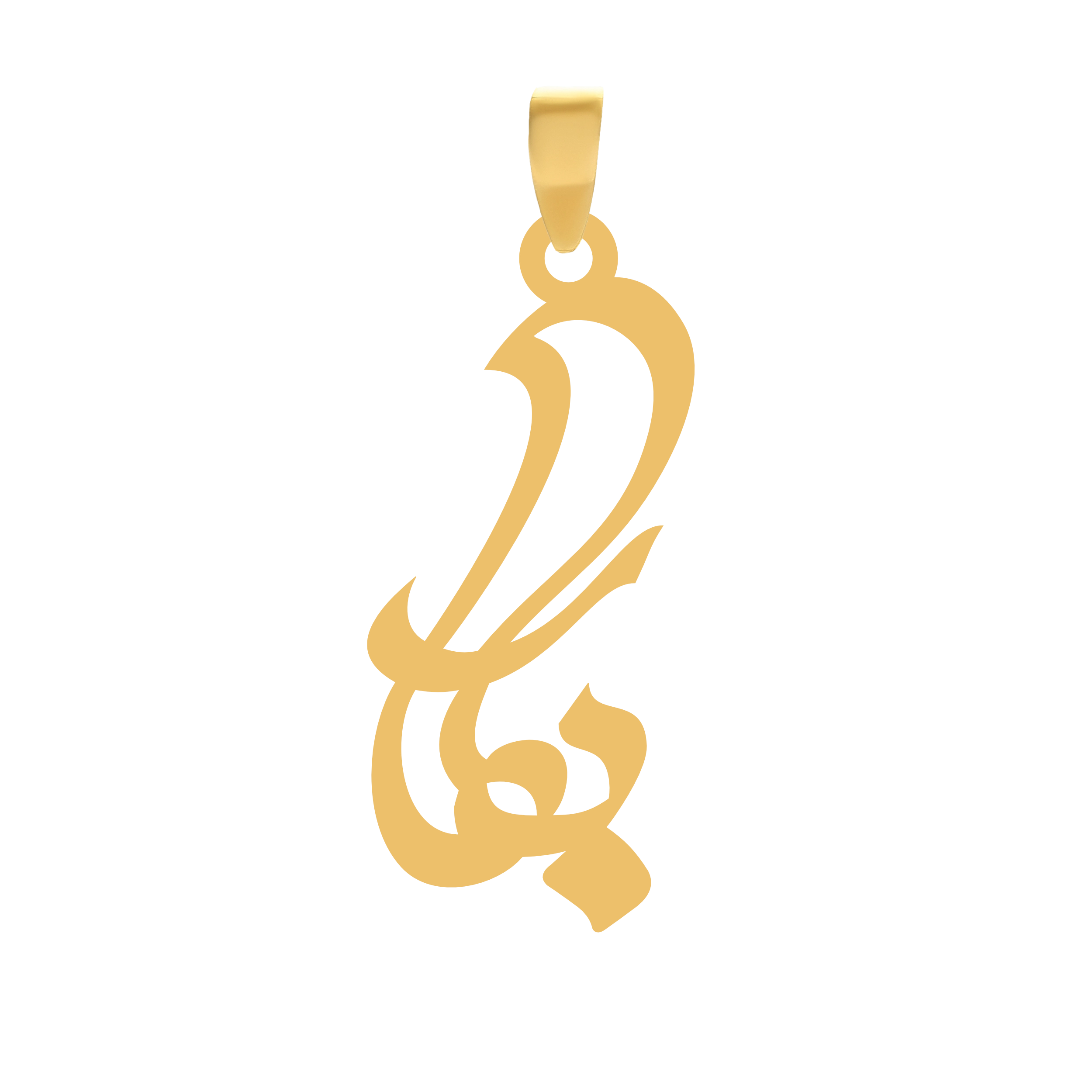 ربکا آویز گردنبند طلا ۱۸ عیار اسم ربکا