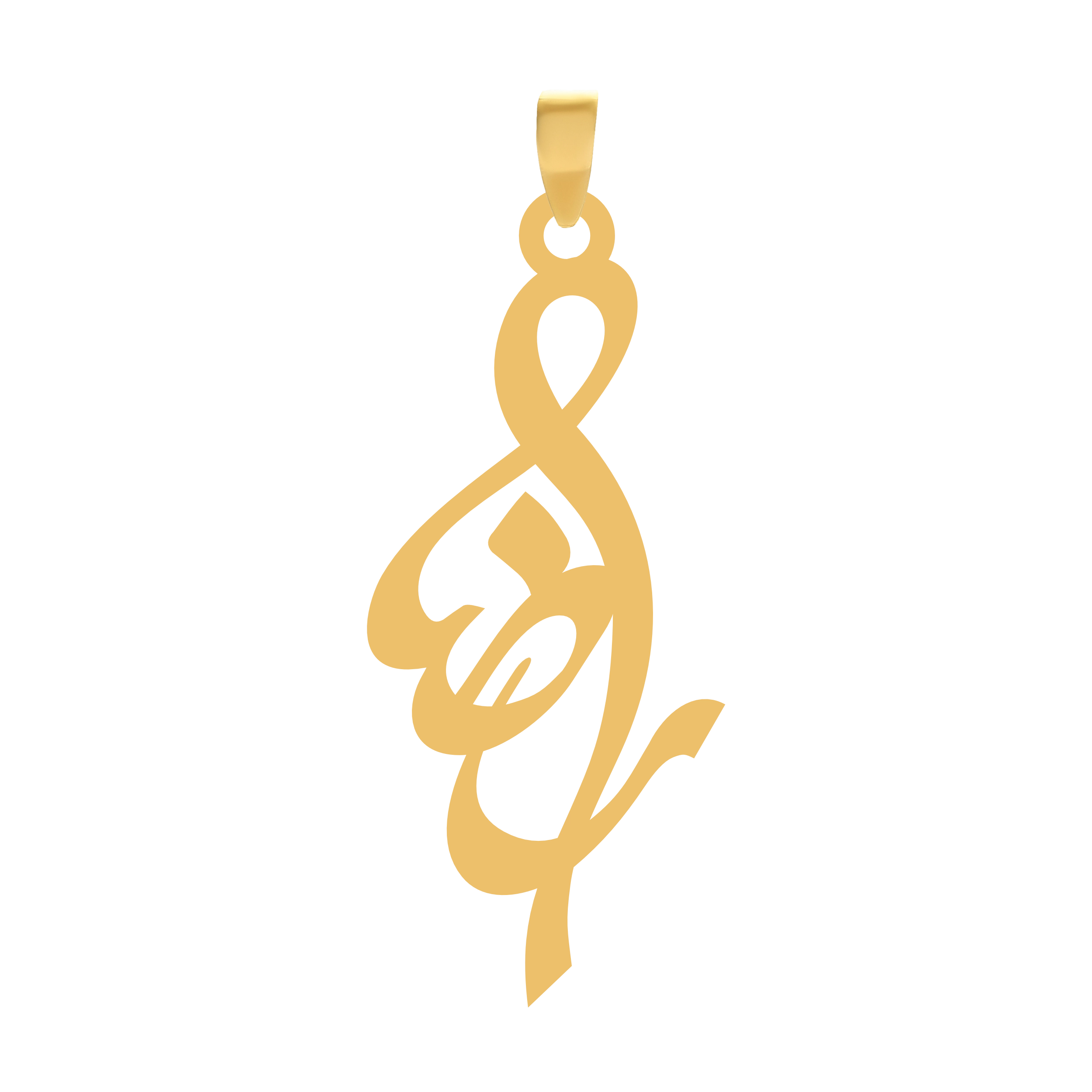 رضا آویز گردنبند طلا ۱۸ عیار اسم رضا
