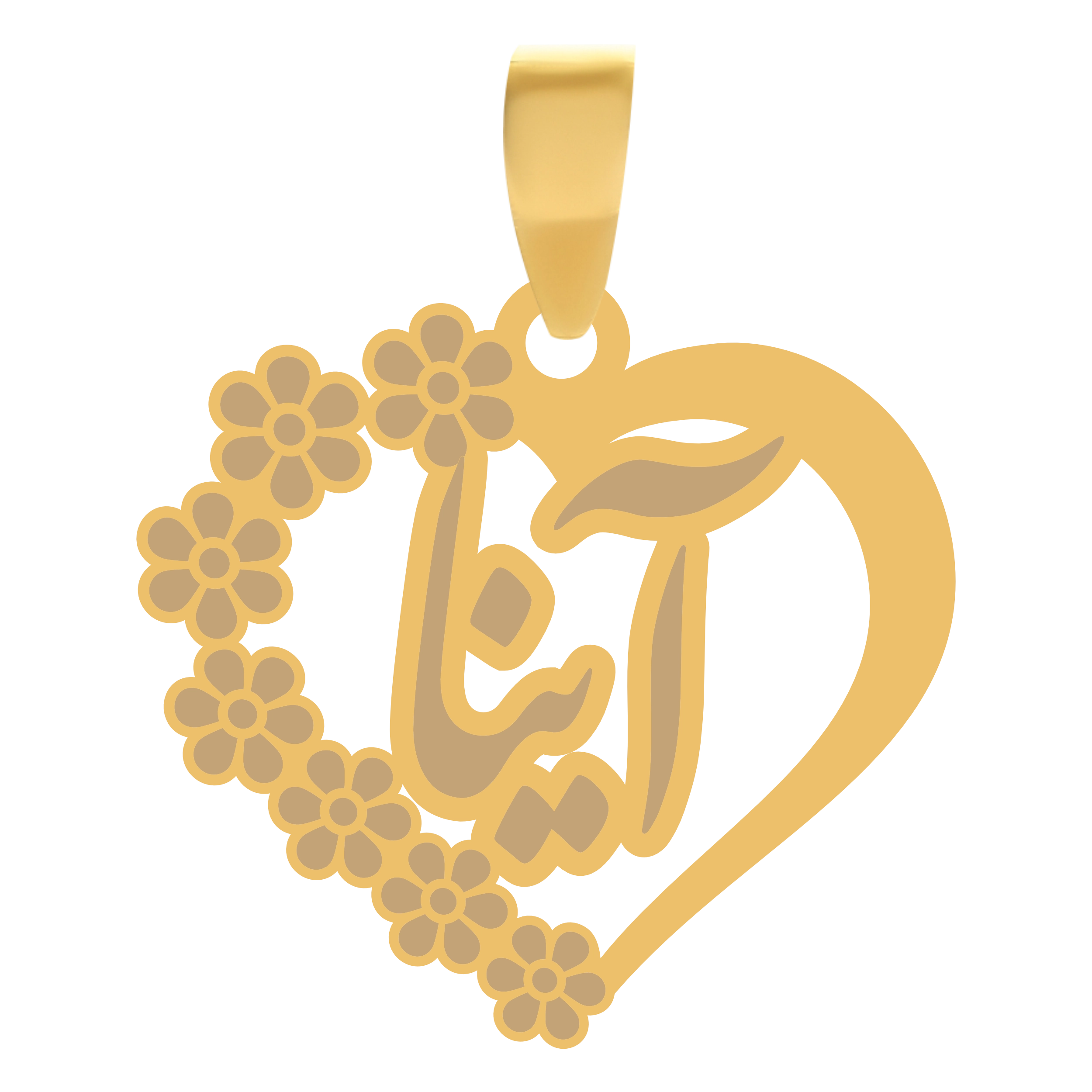 آینا آویز گردنبند طلا ۱۸ عیار قلب اسم آینا