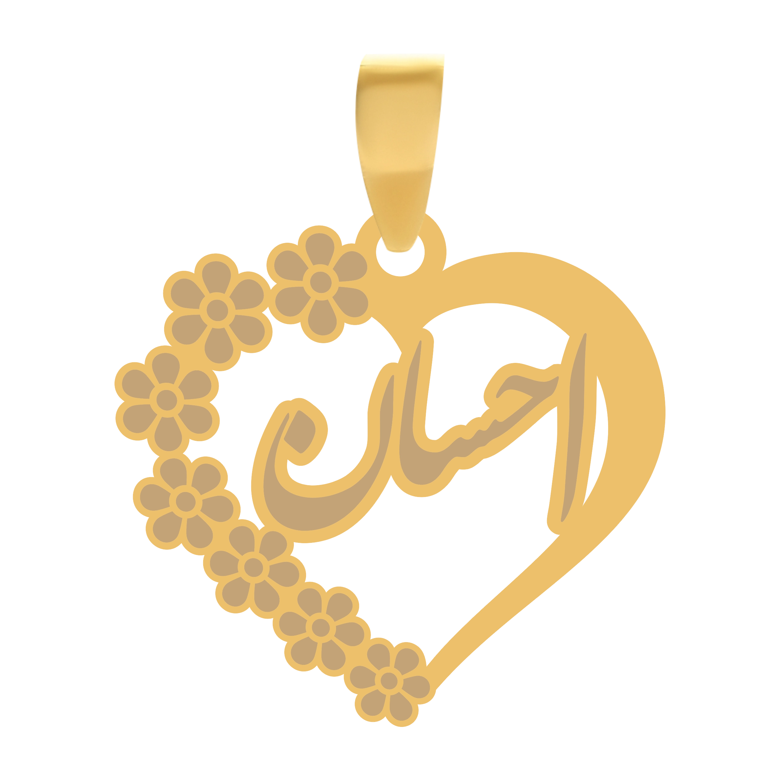احسان آویز گردنبند طلا ۱۸ عیار قلب اسم احسان