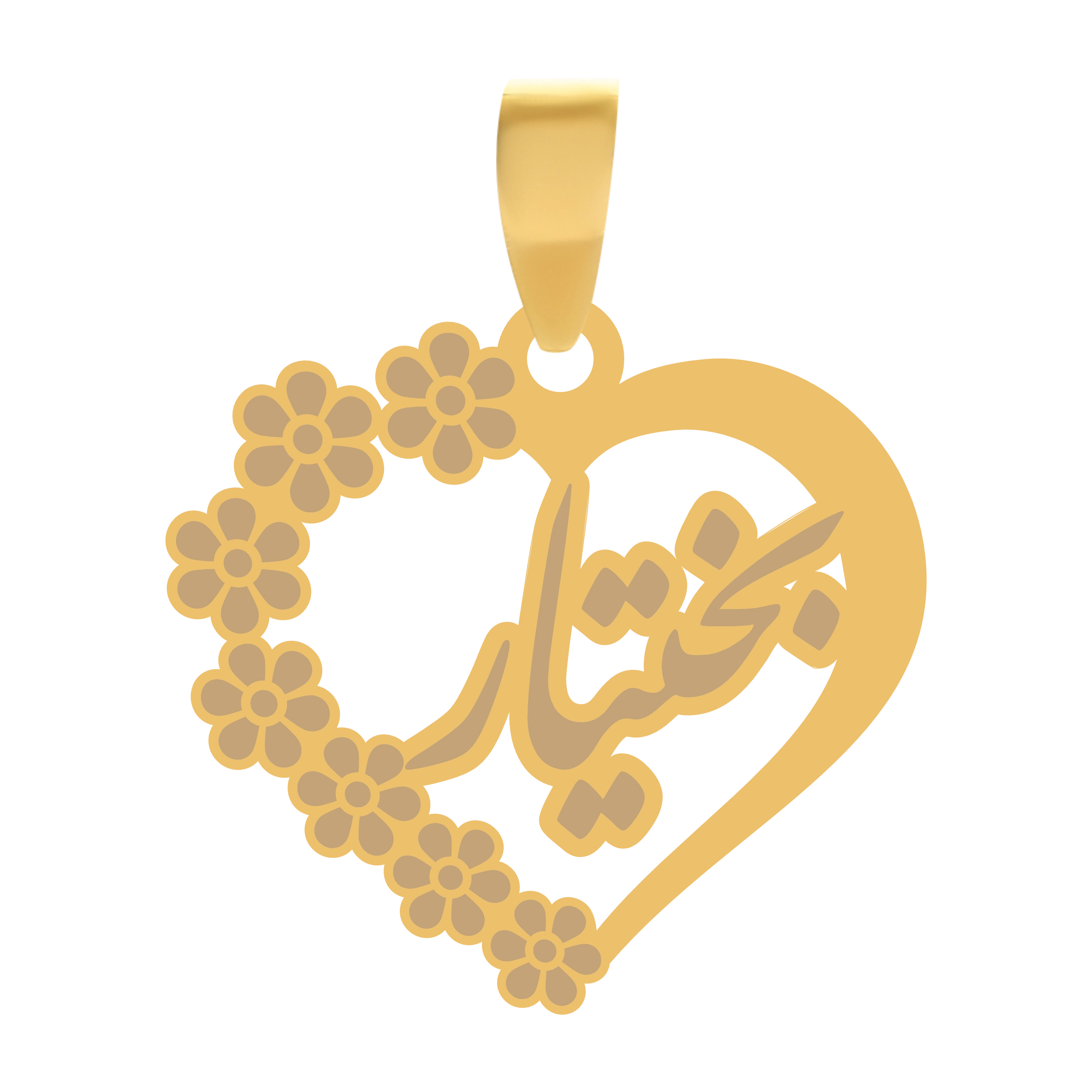 بختیار آویز گردنبند طلا ۱۸ عیار قلب اسم بختیار