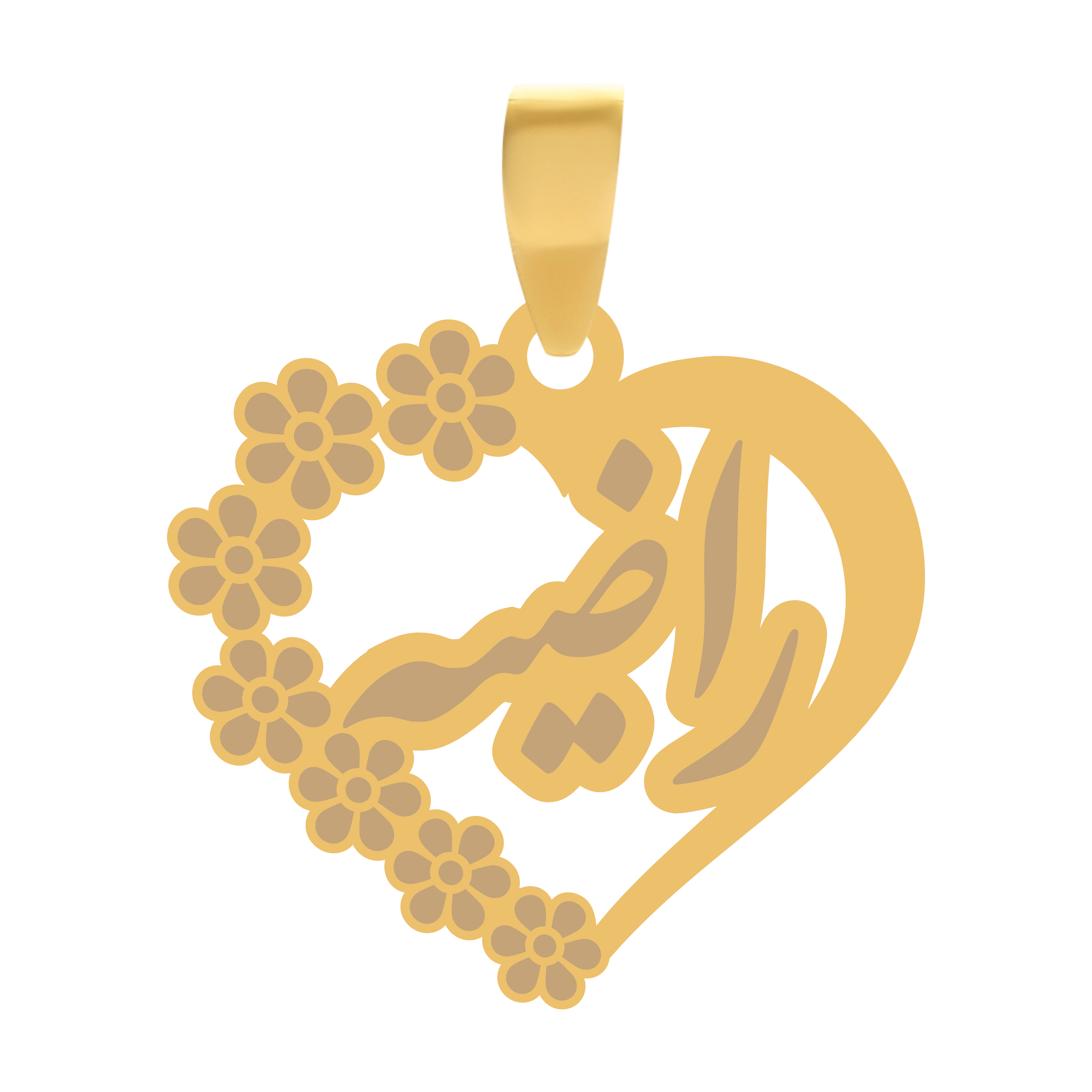 راضیه آویز گردنبند طلا ۱۸ عیار قلب اسم راضیه