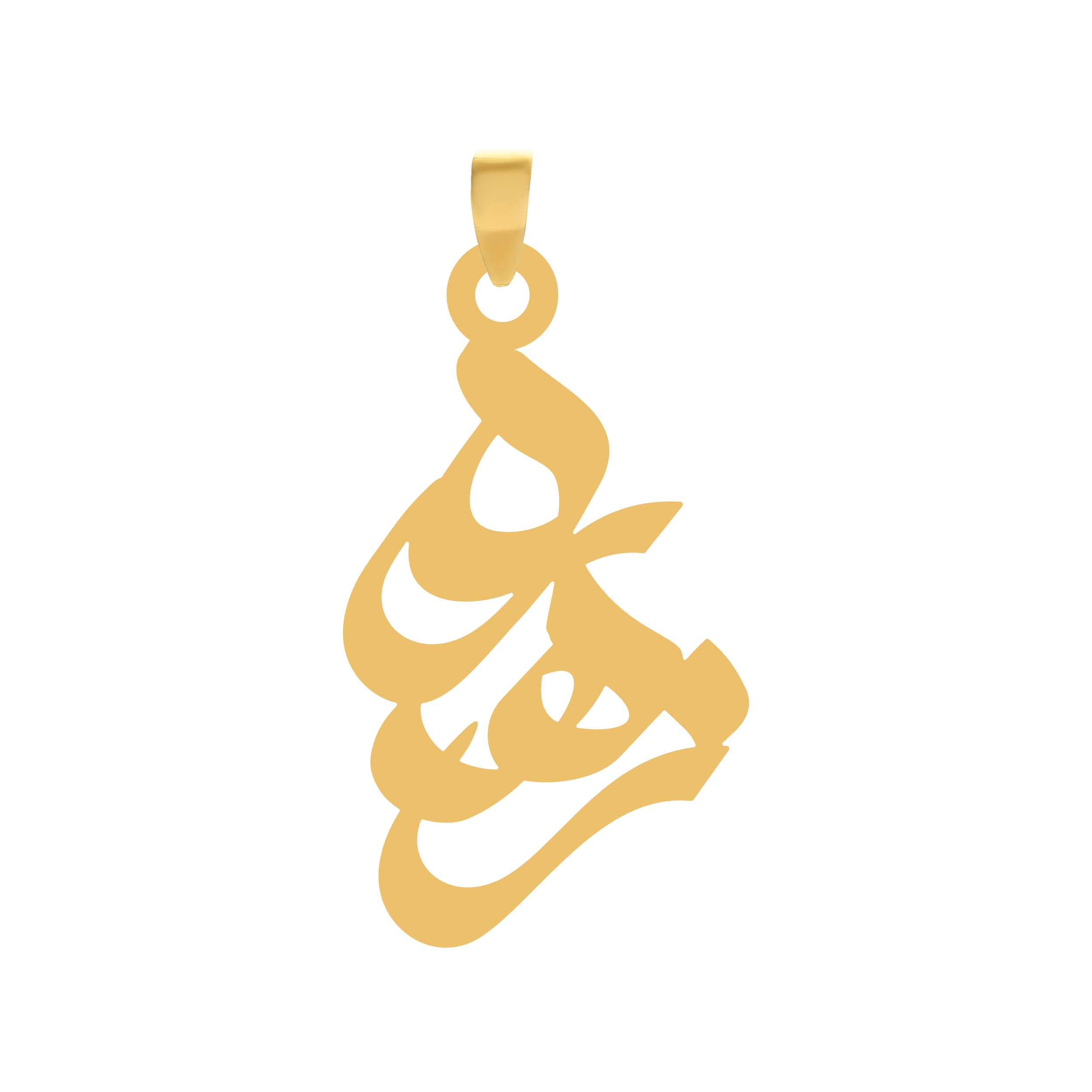 زهره آویز گردنبند طلا ۱۸ عیار اسم زهره