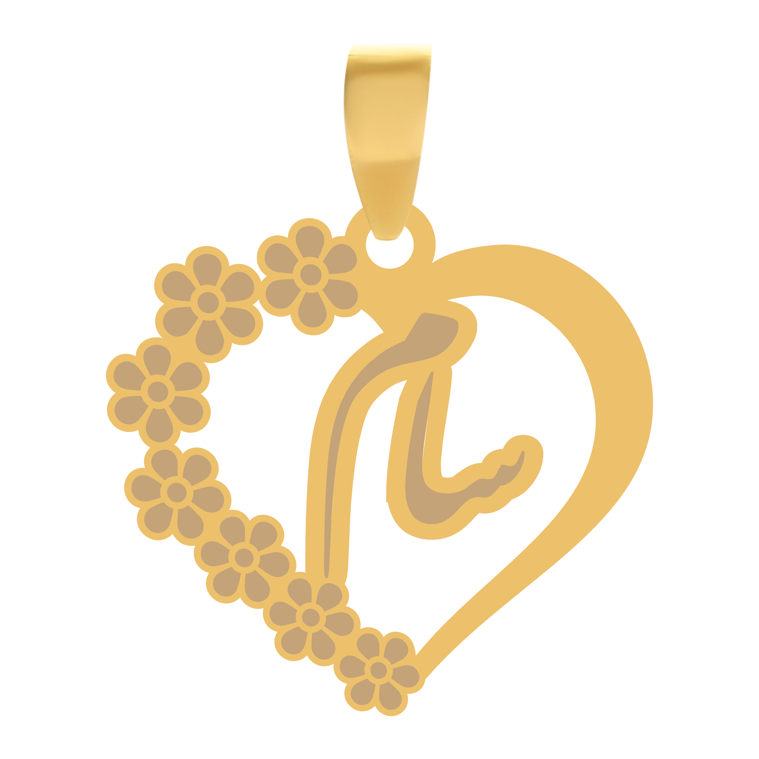 سام آویز گردنبند طلا ۱۸ عیار قلب اسم سام