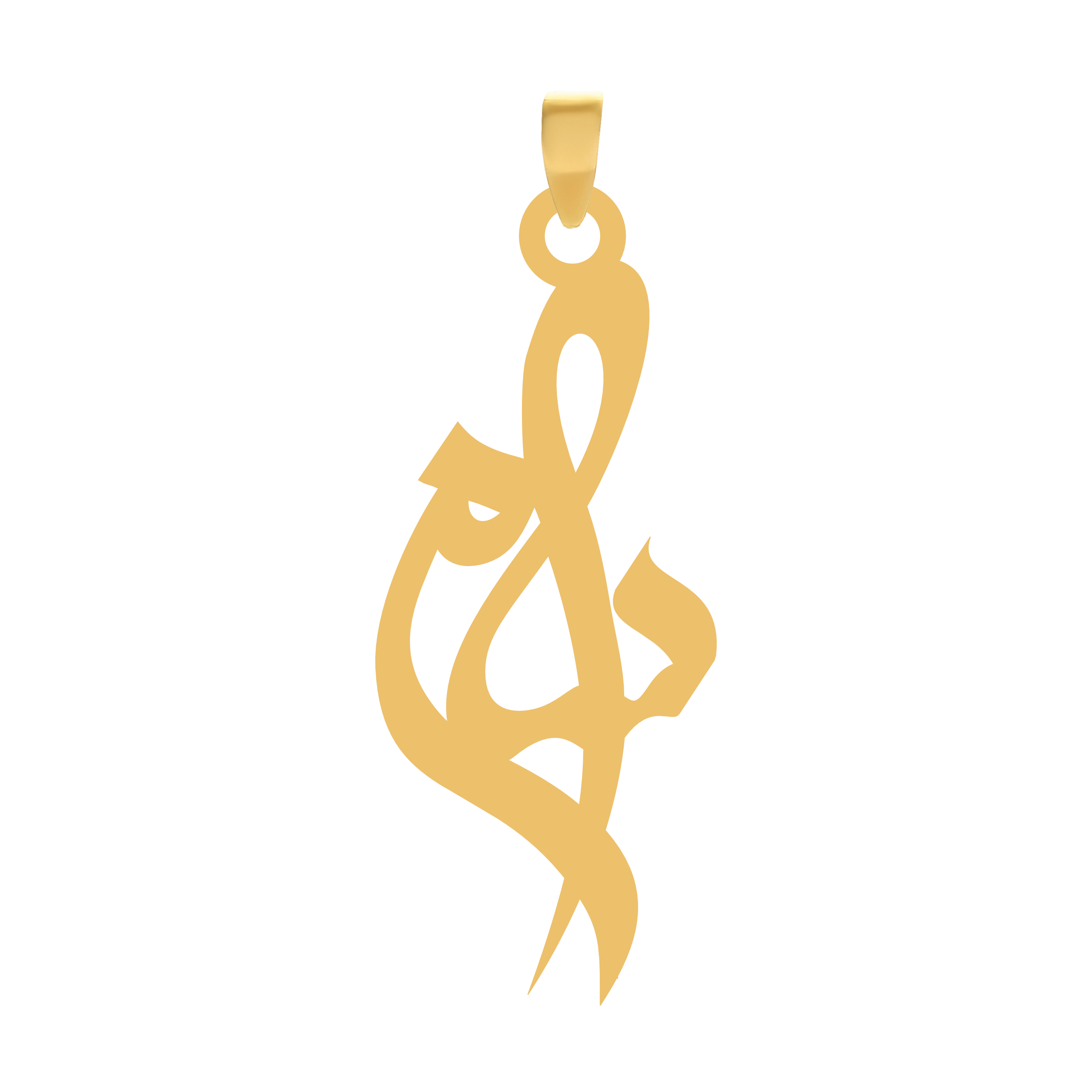سام آویز گردنبند طلا ۱۸ عیار اسم سام