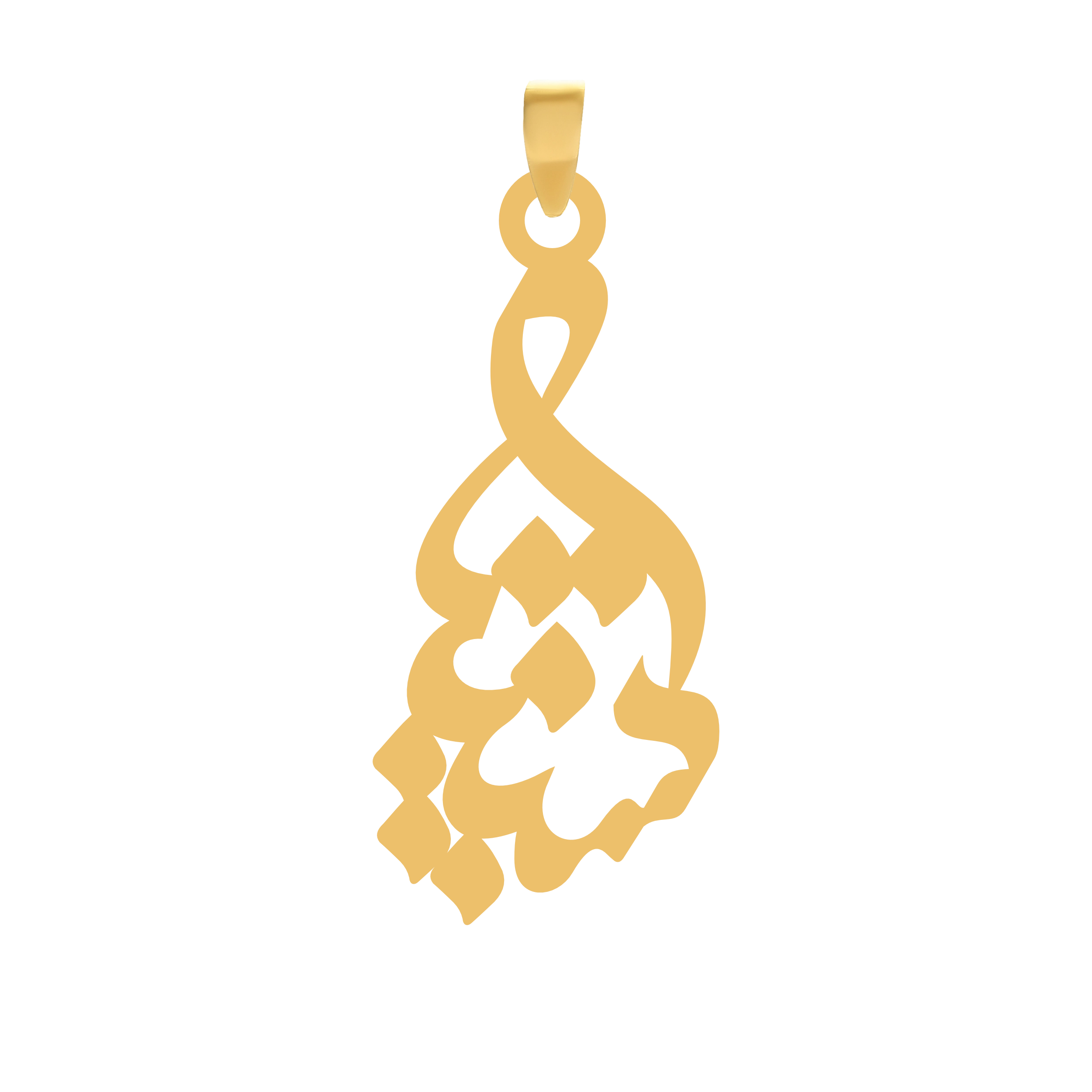 سپنتا آویز گردنبند طلا ۱۸ عیار اسم سپنتا