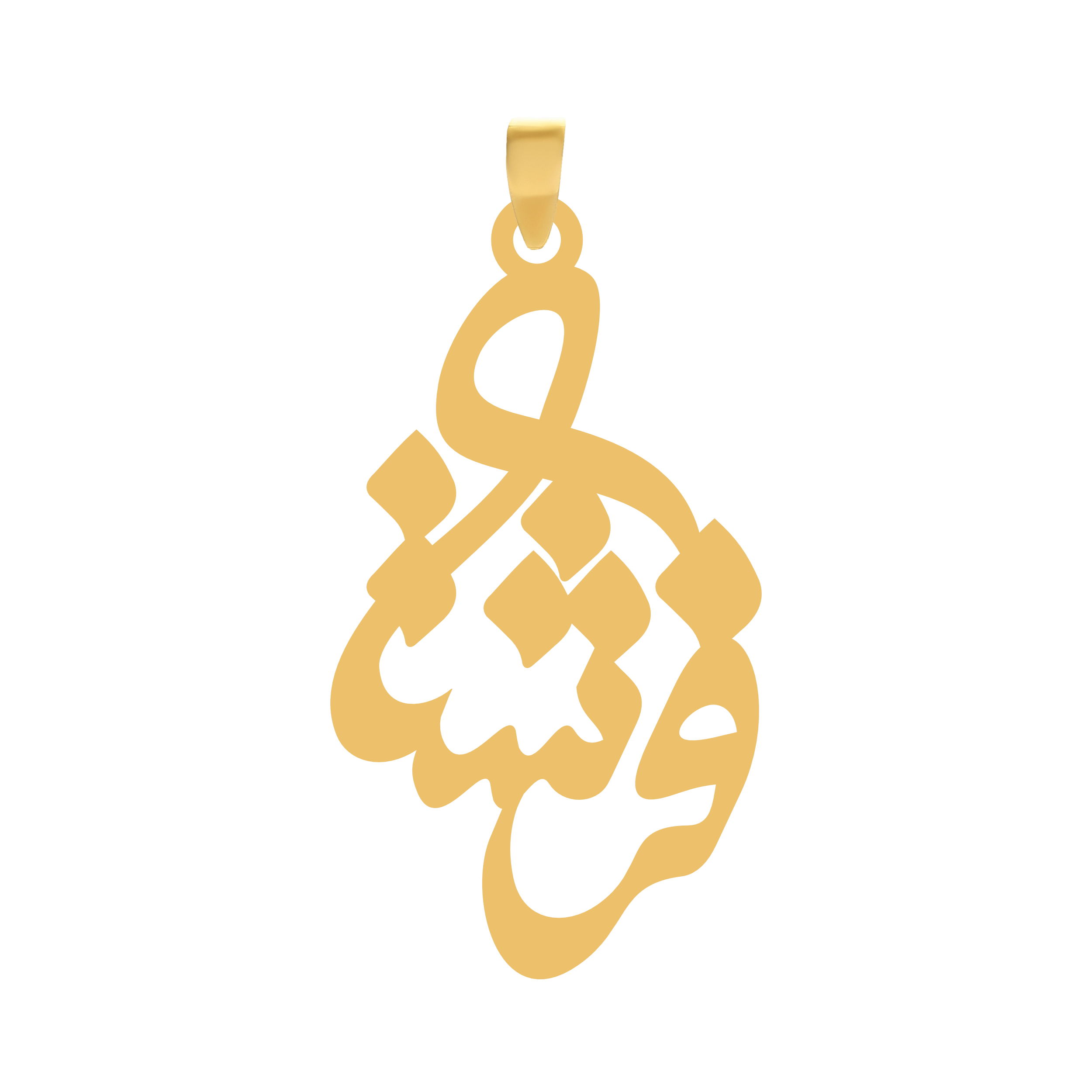 فرشته آویز گردنبند طلا ۱۸ عیار اسم فرشته