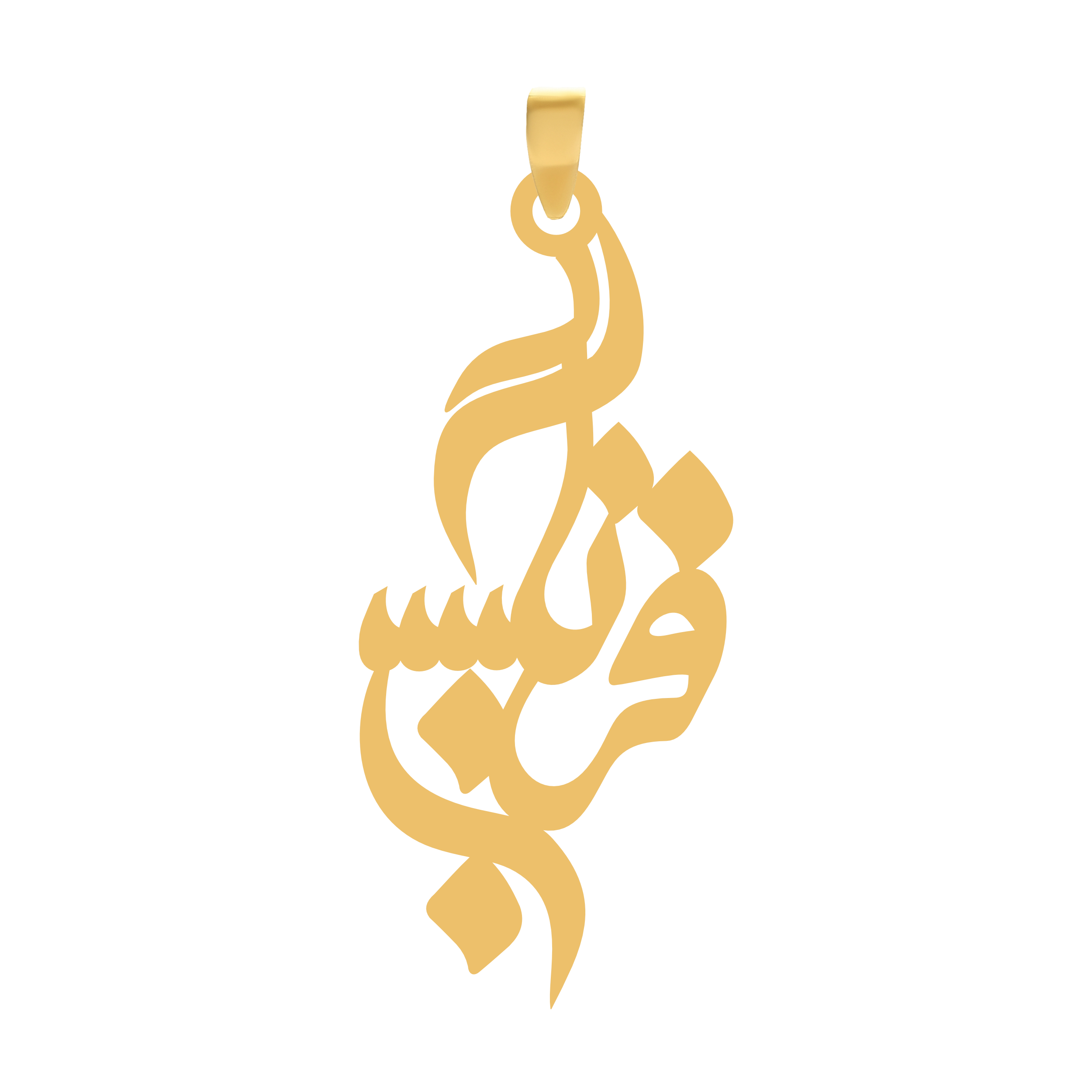 فرنگیس آویز گردنبند طلا ۱۸ عیار اسم فرنگیس