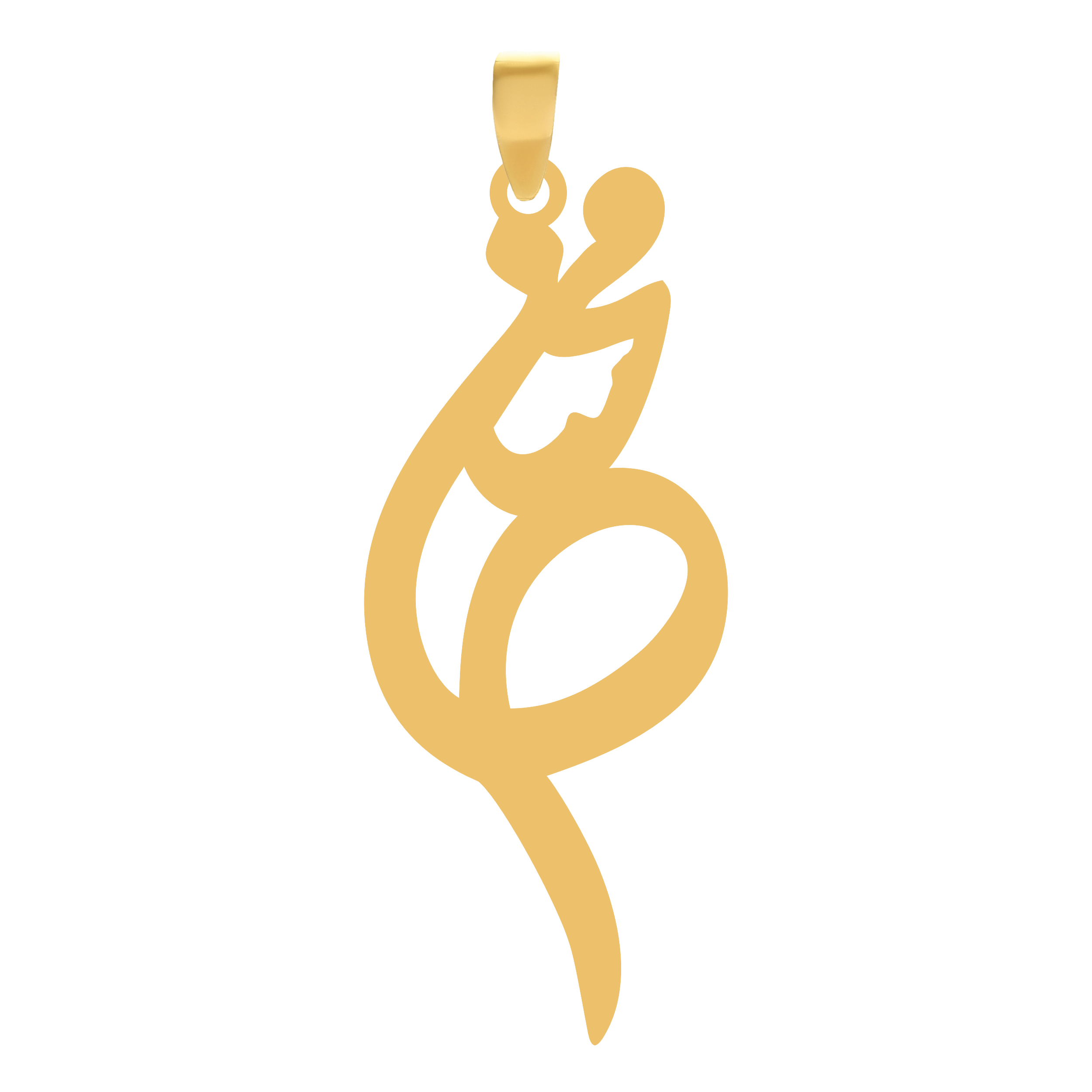 محسن آویز گردنبند طلا ۱۸ عیار اسم محسن
