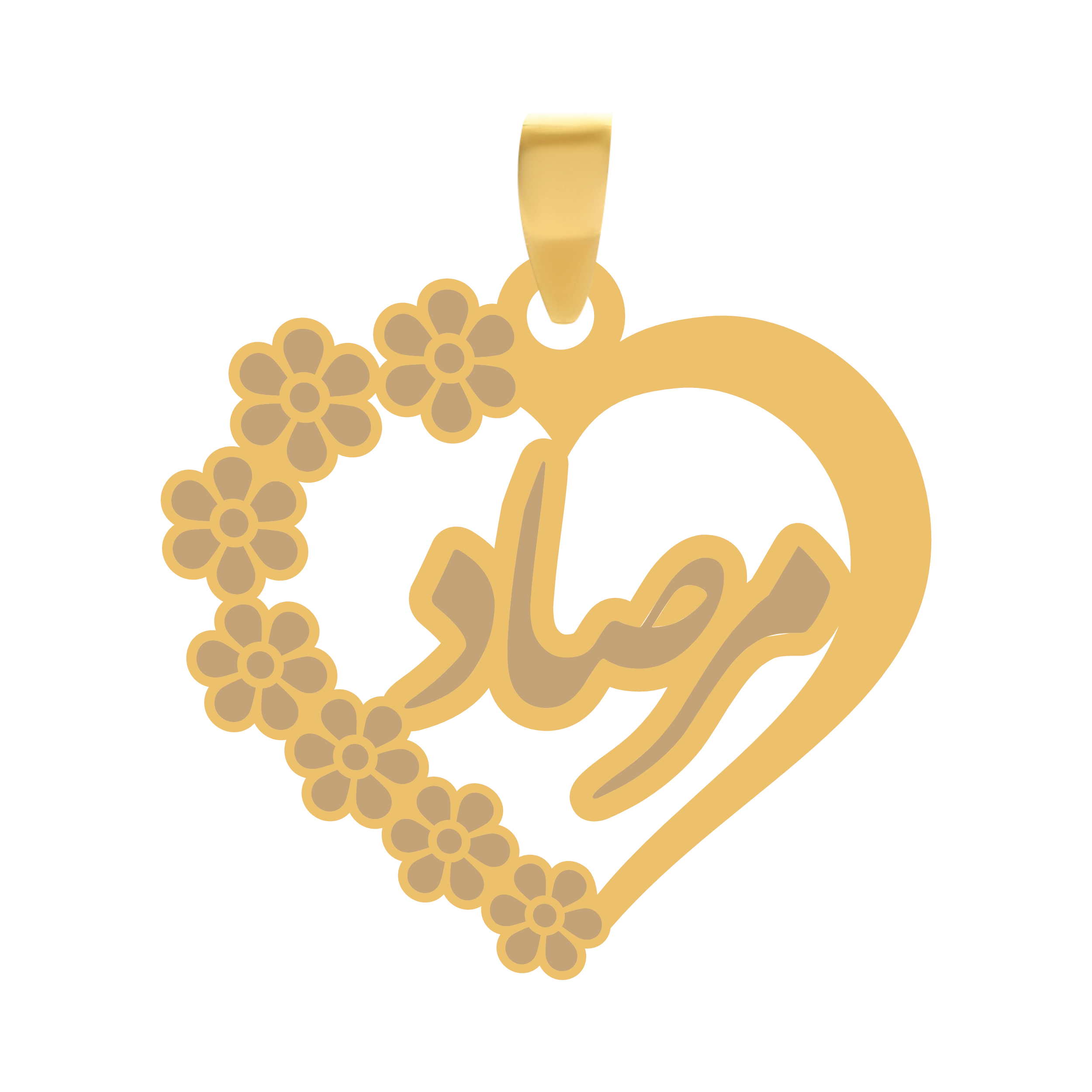 مرصاد آویز پلاک قلب طلا اسم مرصاد