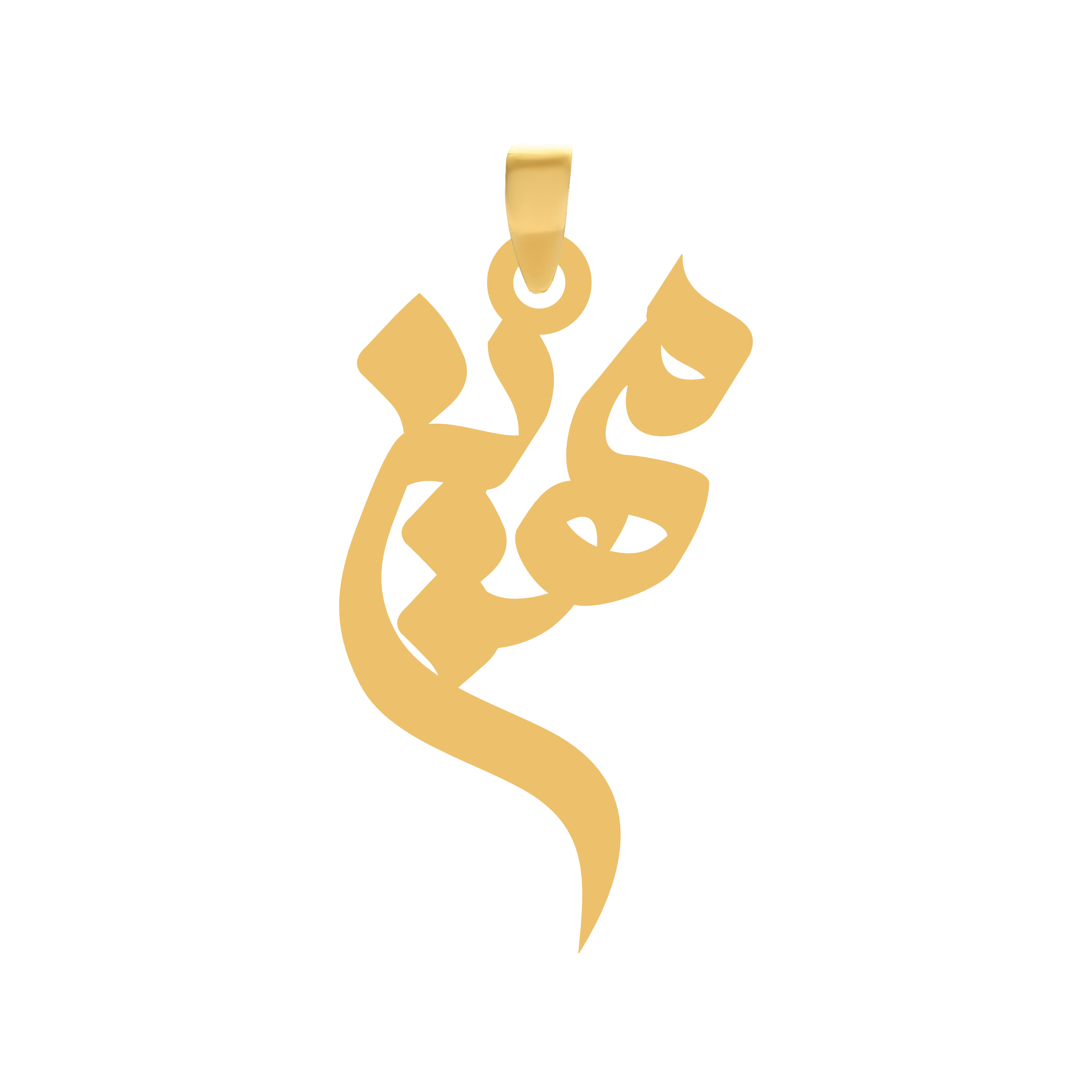 مهین آویز گردنبند طلا ۱۸ عیار اسم مهین