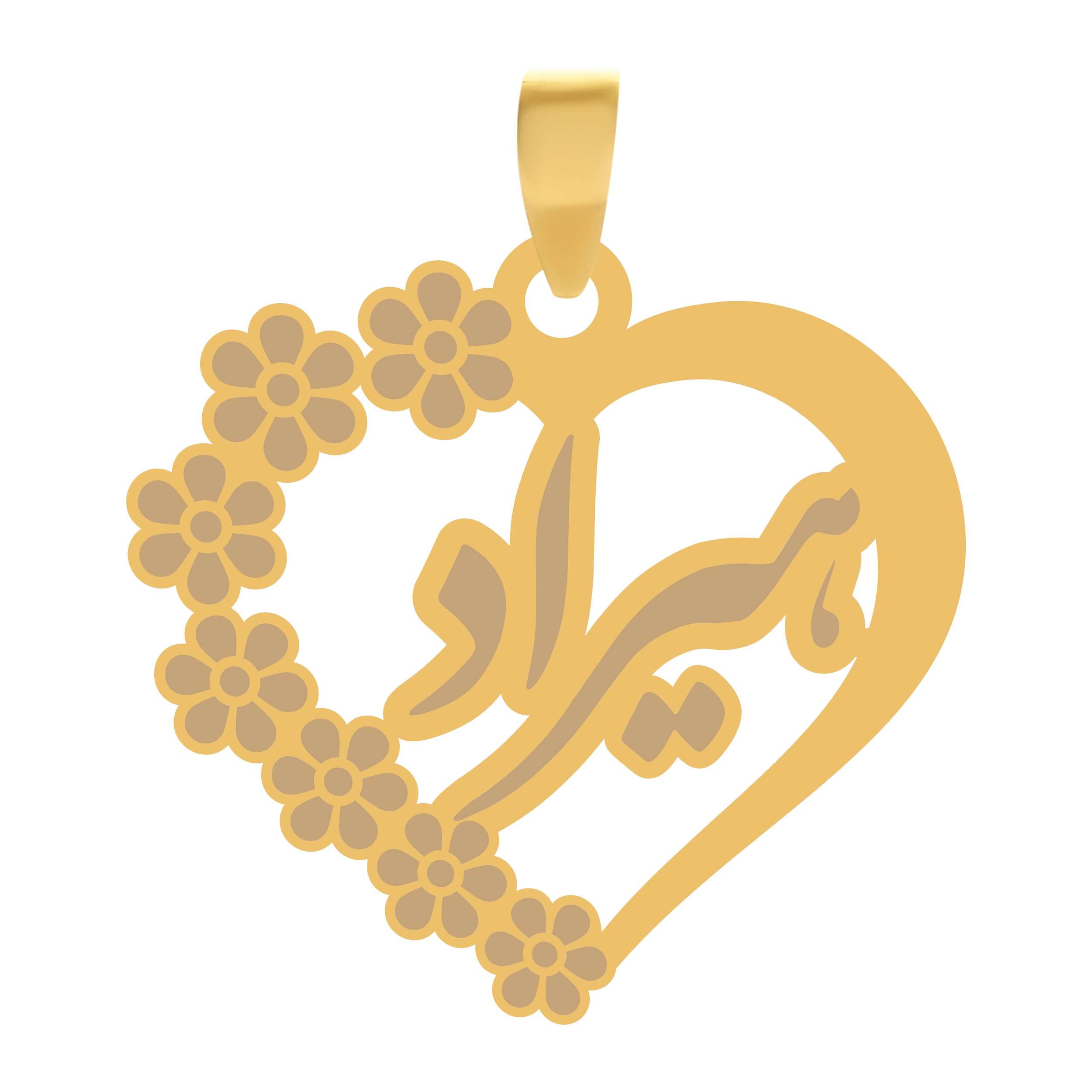 هیراد آویز پلاک قلب طلا اسم هیراد