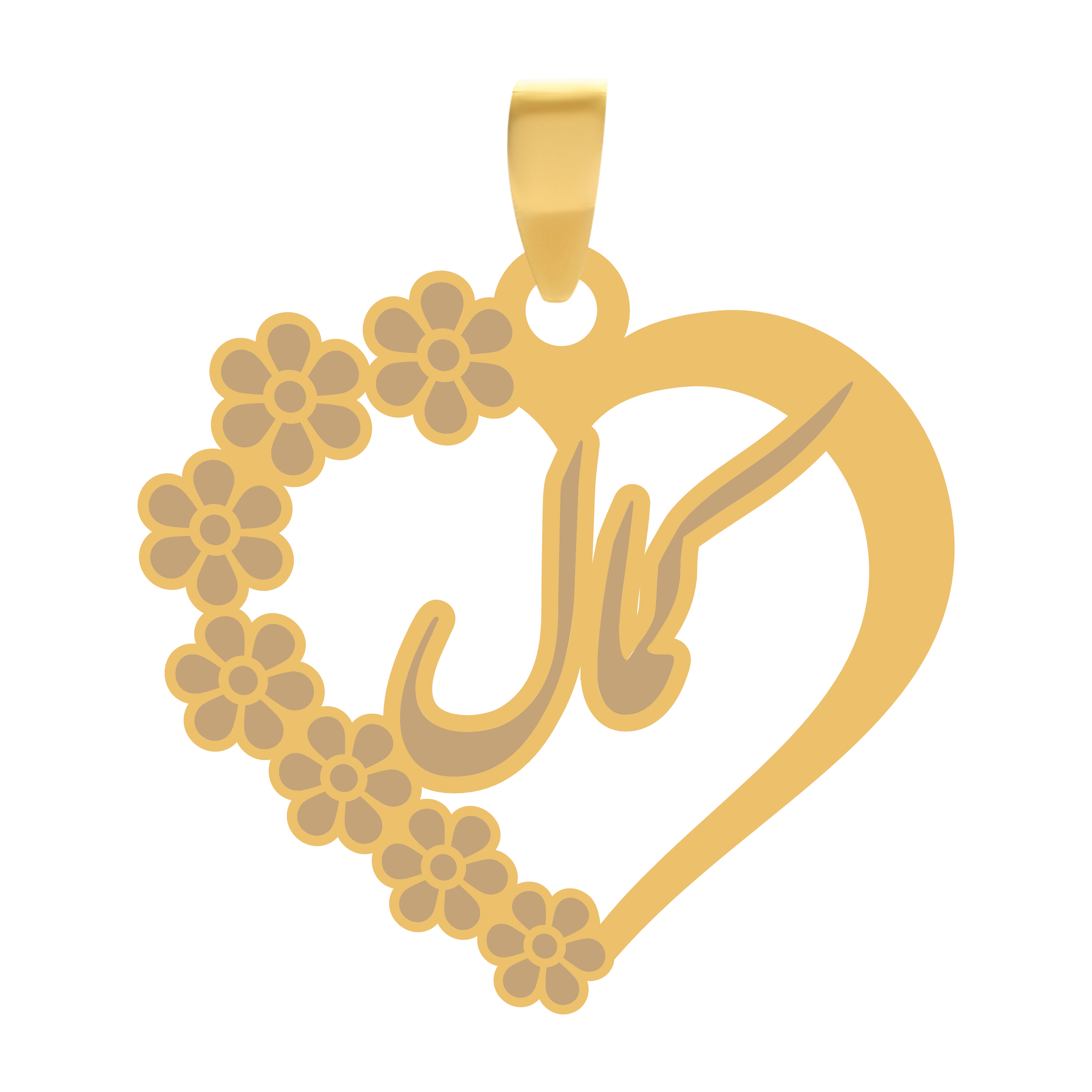 کمال آویز پلاک قلب طلا اسم کمال
