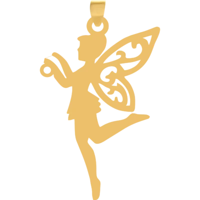 پلاک طلا فرشته با بال پروانه