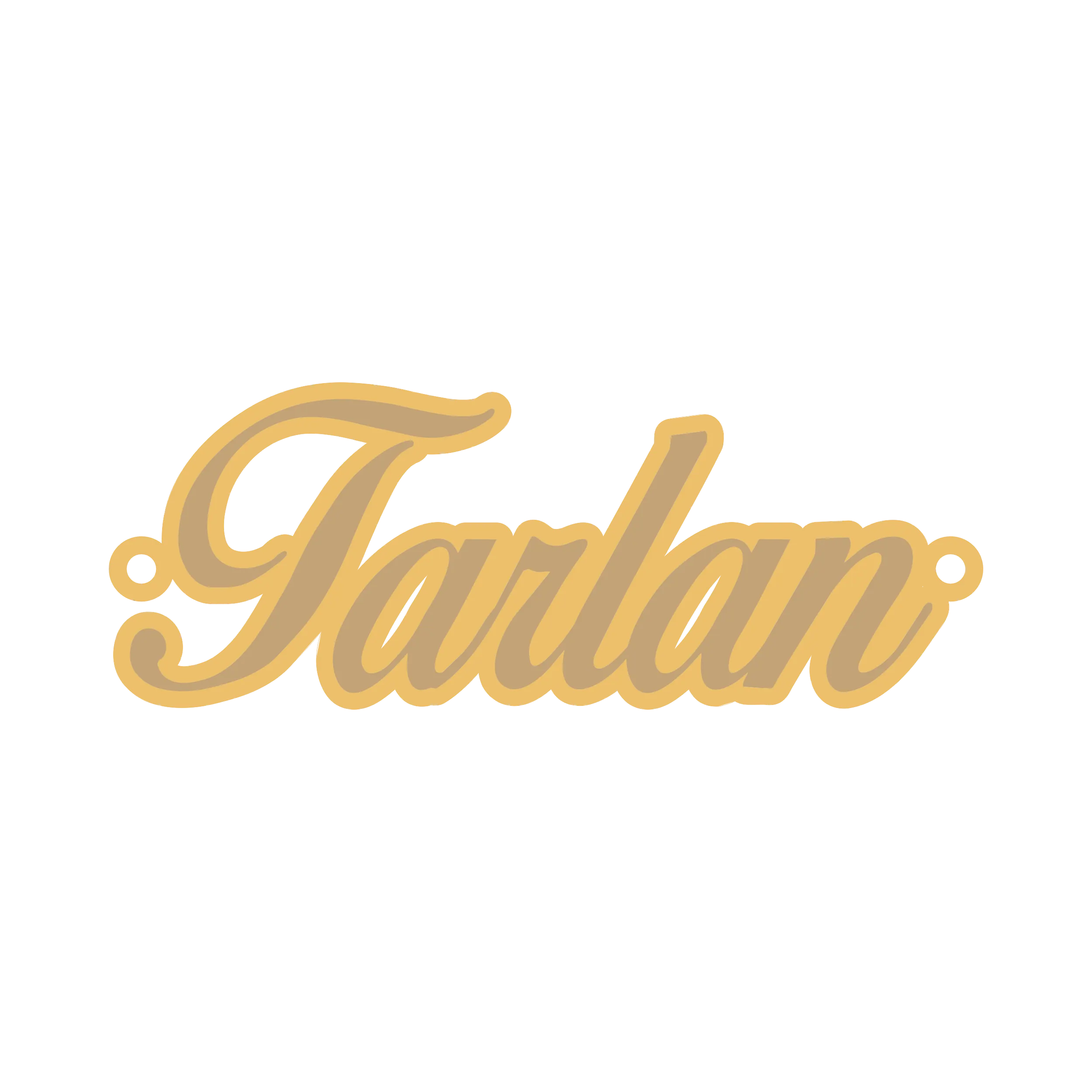 ترلان-لاتین آویز گردنبند طلا ۱۸ عیار اسم ترلان لاتین