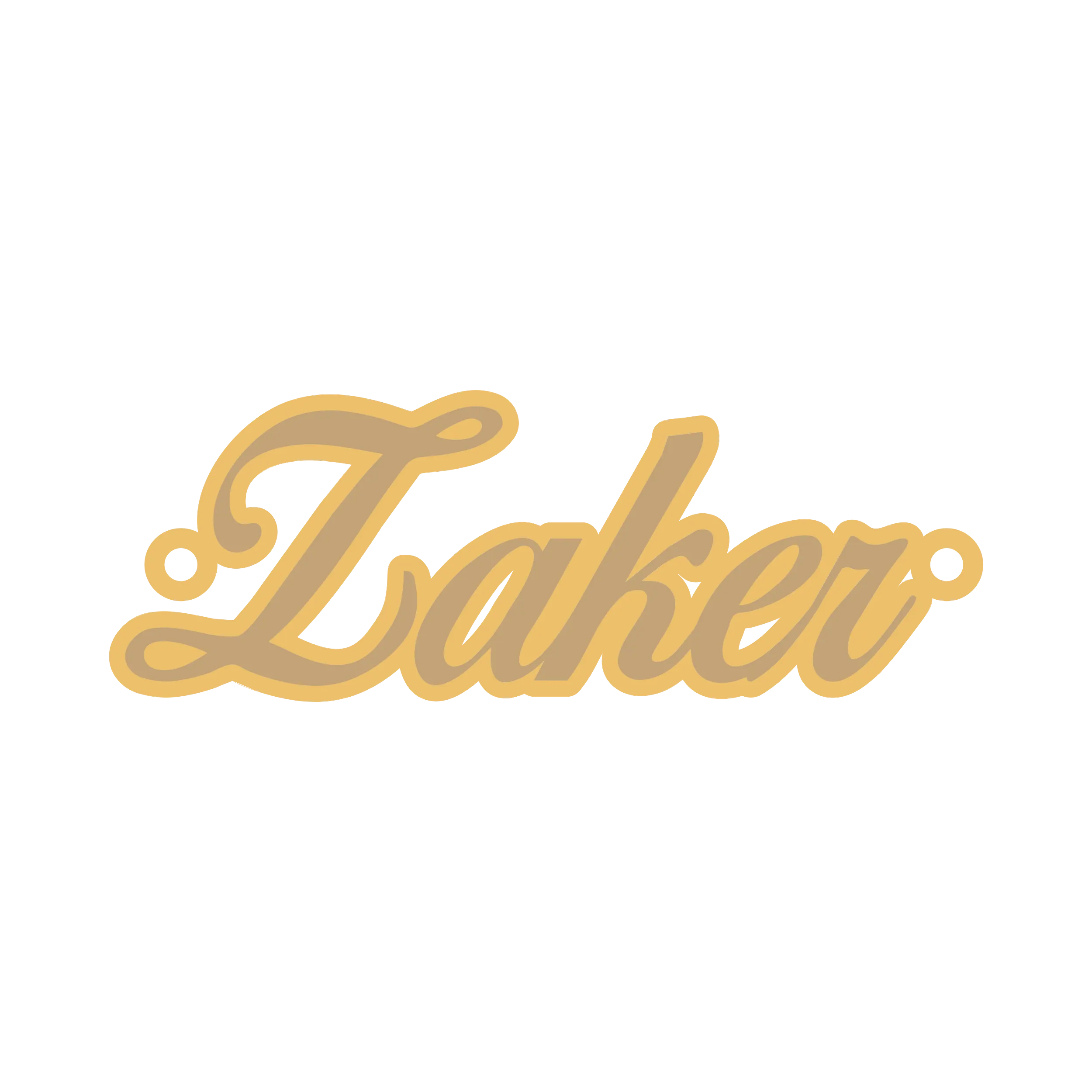 ذاکر-لاتین آویز گردنبند طلا ۱۸ عیار اسم ذاکر لاتین