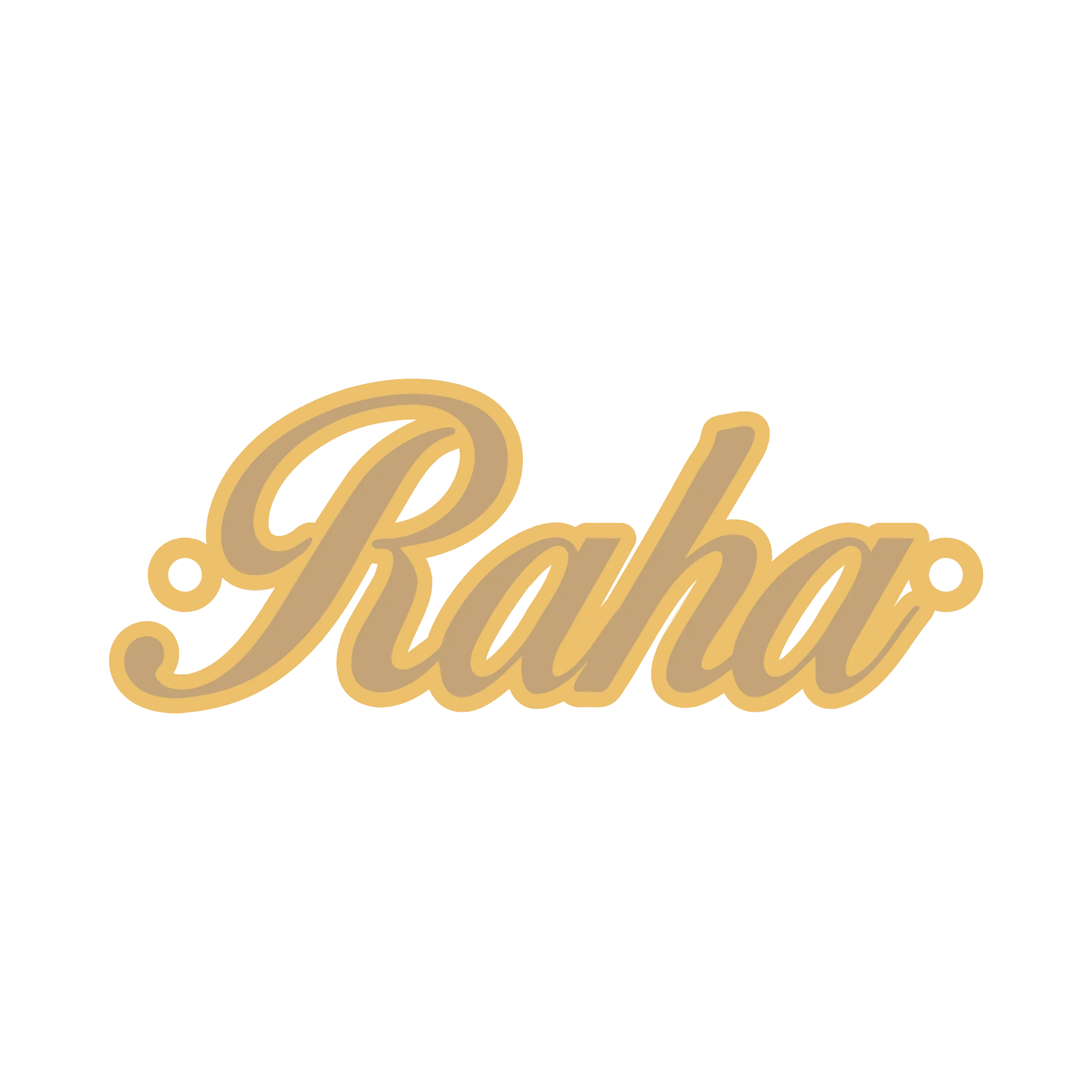 رها-لاتین آویز گردنبند طلا ۱۸ عیار اسم رها لاتین
