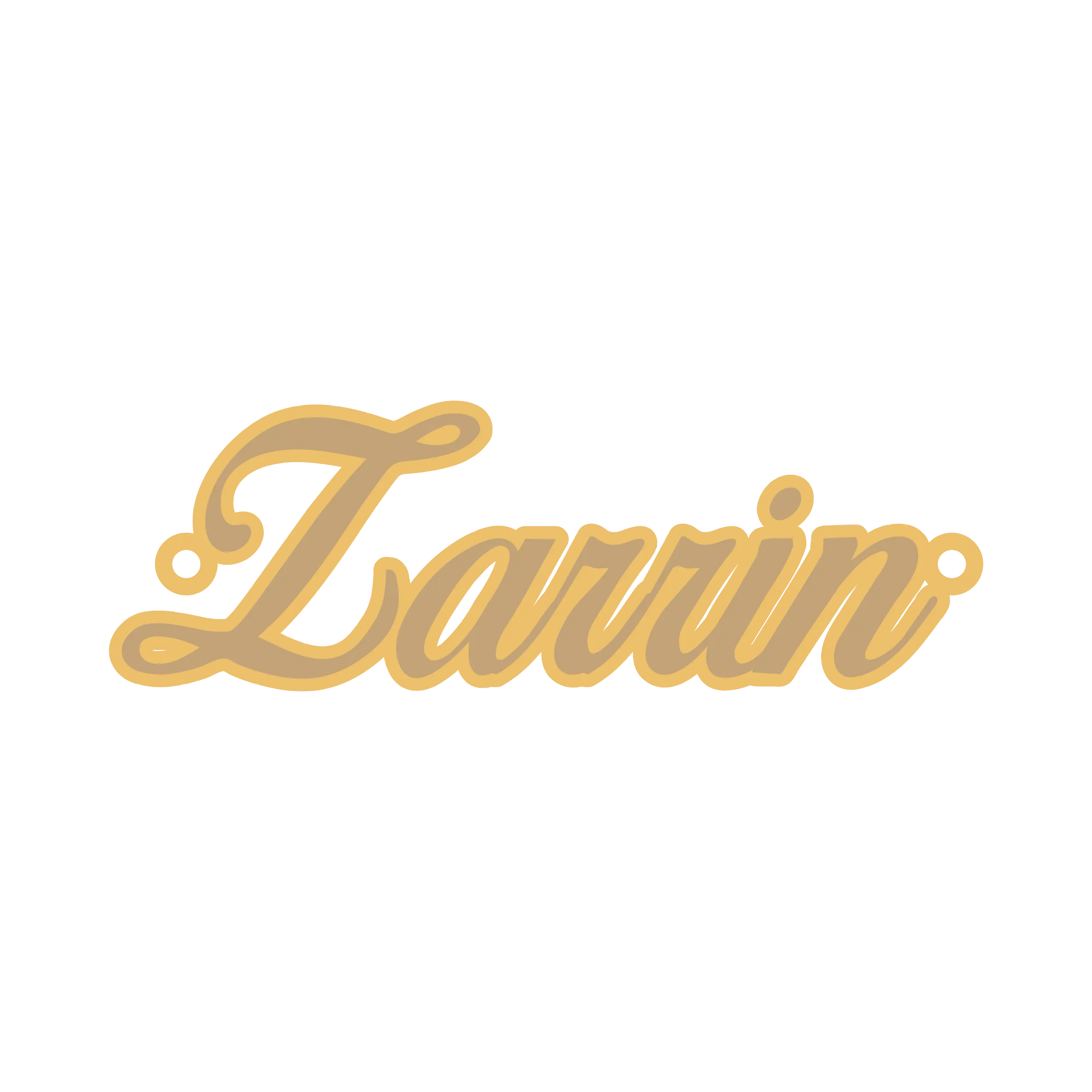زرین-لاتین آویز گردنبند طلا ۱۸ عیار اسم زرین لاتین