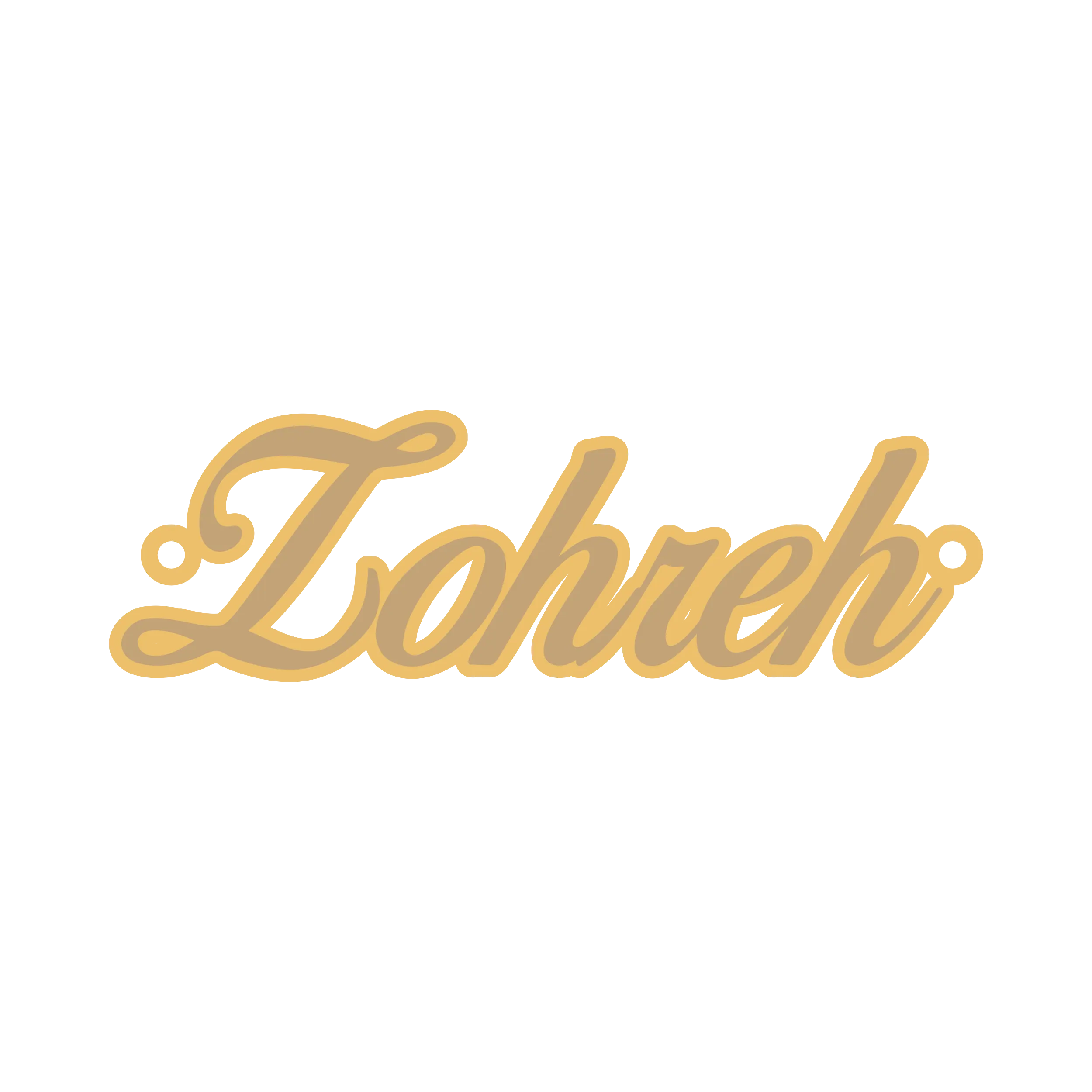 زهره-لاتین آویز گردنبند طلا ۱۸ عیار اسم زهره لاتین