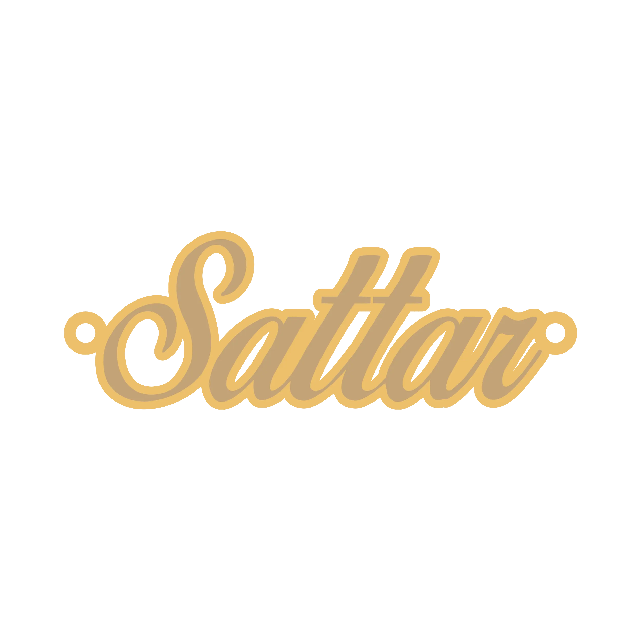 ستار-لاتین آویز گردنبند طلا ۱۸ عیار اسم ستار لاتین
