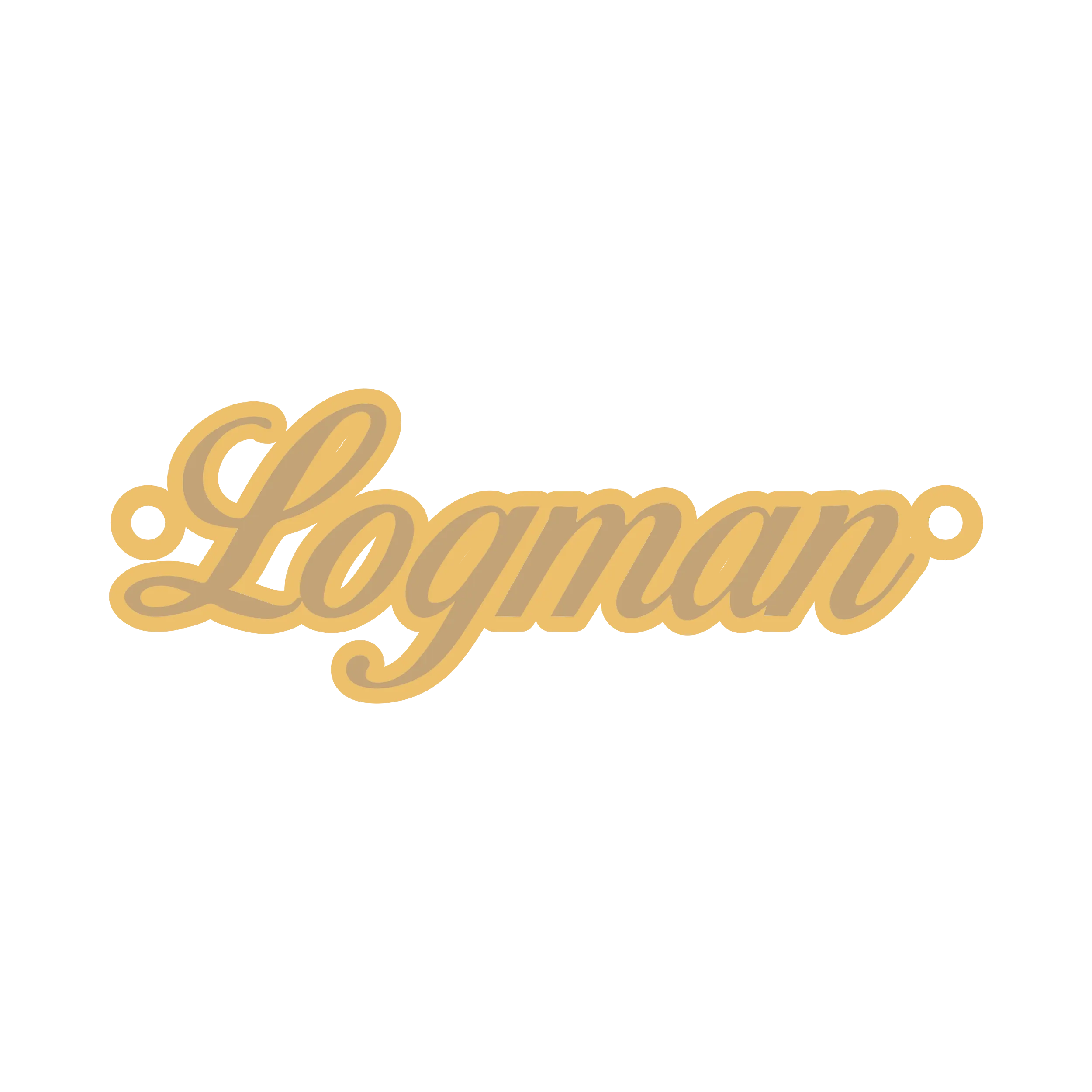 لقمان-لاتین آویز گردنبند طلا ۱۸ عیار اسم لقمان لاتین